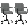 Image de Vidaxl Chaises Pivotantes Ã  dÃ®ner 2 Pcs Gris FoncÃ© Velours