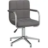 Image de vidaXL Chaise pivotante de bureau Gris foncÃ© Tissu