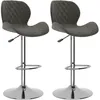 Image de Vidaxl Tabourets De Bar 2 Pcs Gris FoncÃ© Velours