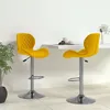 Image de vidaXL Tabourets de bar lot de 2 jaune moutarde velours
