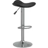 Image de Vidaxl Tabouret De Bar Noir Acier ChromÃ© Et Cuir Artificiel
