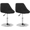 Image de vidaXL Chaises de salle Ã  manger 2 pcs Noir Similicuir