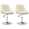 Image de vidaXL Chaises pivotantes Ã  manger lot de 2 CrÃ¨me Velours