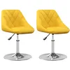 Image de vidaXL Chaises Ã  manger pivotantes lot de 2 jaune moutarde velours