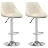 Image de Vidaxl Tabourets De Bar 2 Pcs CrÃ¨me Velours
