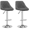 Image de Vidaxl Tabourets De Bar 2 Pcs Gris FoncÃ© Velours