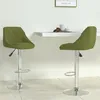 Image de vidaXL Tabourets de bar 2 pcs Vert clair Velours