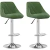 Image de Vidaxl Tabourets De Bar 2 Pcs Vert FoncÃ© Velours