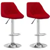 Image de vidaXL Tabourets de bar 2 pcs Rouge bordeaux Velours
