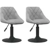 Image de vidaXL Chaises pivotantes Ã  manger lot de 2 Gris clair Velours