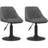 Image de vidaXL Chaises pivotantes Ã  dÃ®ner lot de 2 Gris foncÃ© Velours