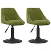 Image de Vidaxl Chaises Pivotantes De Salle Ã  manger 2 Pcs Vert Clair Velours