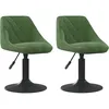 Image de Vidaxl Chaises Pivotantes De Salle Ã  manger 2 Pcs Vert FoncÃ© Velours