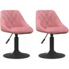 Image de vidaXL Chaises pivotantes Ã  manger lot de 2 Rose Velours