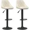 Image de Vidaxl Tabourets De Bar 2 Pcs CrÃ¨me Velours