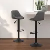 Image de Vidaxl Tabourets De Bar 2 Pcs Gris FoncÃ© Velours