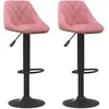Image de vidaXL Tabourets de bar lot de 2 rose velours