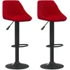 Image de vidaXL Tabourets de bar 2 pcs Rouge bordeaux Velours