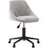 Image de vidaXL Chaise pivotante de bureau Gris clair Velours