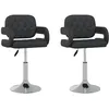Image de vidaXL Chaises Ã  manger pivotantes lot de 2 noir similicuir