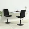 Image de vidaXL Chaises pivotantes Ã  manger lot de 2 noir velours