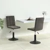 Image de vidaXL Chaises pivotantes Ã  manger lot de 2 gris foncÃ© velours