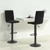 Image de vidaXL Tabourets de bar lot de 2 noir velours