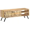 Image de vidaXL Meuble TV 110x30x40 cm Bois massif de manguier