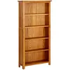 Image de vidaXL BibliothÃ¨que Ã  5 Ã©tagÃ¨res 70x22x140 cm Bois de chÃªne massif