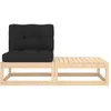 Image de Vidaxl Salon De Jardin 2 Pcs Avec Coussins Bois De Pin Massif