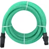 Image de vidaXL Tuyau d'aspiration avec raccords en PVC 7 m 22 mm Vert