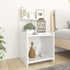 Image de Vidaxl Table De Chevet Blanc 40x35x60 Cm AgglomÃ©rÃ©