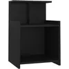 Image de Vidaxl Table De Chevet Noir 40x35x60 Cm AgglomÃ©rÃ©