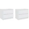 Image de Vidaxl Tables De Chevet 2 Pcs Blanc 50x39x43,5 Cm AgglomÃ©rÃ©