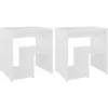 Image de Vidaxl Tables De Chevet 2 Pcs Blanc 40x30x40 Cm AgglomÃ©rÃ©