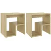 Image de Vidaxl Tables De Chevet 2 Pcs ChÃªne Sonoma 40x30x40 Cm AgglomÃ©rÃ©