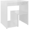 Image de Cabinet de Lit avec ÃtagÃ¨re Haut Brillant Blanc 40x30x40 cm Bois ComposÃ©