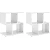 Image de Vidaxl Tables De Chevet 2 Pcs Blanc Brillant 50x30x51,5 Cm AgglomÃ©rÃ©