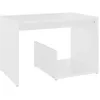 Image de Vidaxl Table D'appoint Blanc 59x36x38 Cm AgglomÃ©rÃ©