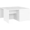 Image de Vidaxl Tables Basses 4 Pcs Blanc 33x33x33 Cm AgglomÃ©rÃ©