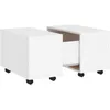 Image de vidaXL Table basse blanc 60x60x38 cm bois d'ingÃ©nierie