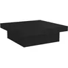 Image de Table Basse pour Salon Moderne Gain de Place Noir 90x90x28 cm Bois ComposÃ©