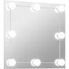 Image de Vidaxl Miroir Mural Avec Lampes Led CarrÃ£Â© Verre