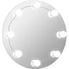 Image de vidaXL Miroir mural avec lampes LED Rond Verre