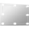 Image de vidaXL Miroir mural sans cadre avec lampes LED Rectangulaire Verre