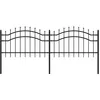 Image de Vidaxl ClÃ´ture De Jardin Avec Sommet De Lance Noir 115 Cm
