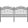 Image de Vidaxl ClÃ´ture De Jardin Avec Sommet De Lance Noir 140 Cm