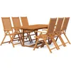 Image de Vidaxl Ensemble De Salle Ã Manger De Jardin 7 Pcs Bois D'acacia Massif