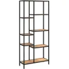Image de Vidaxl ÃtagÃ¨re Ã Livres 80x30x180 Cm Acier Et Bois D'ingÃ©nierie