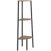 Image de vidaXL ÃtagÃ¨re d'angle 3 niveaux Marron foncÃ© et noir 45,5x31,5x120 cm